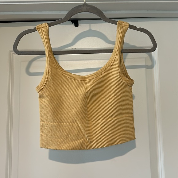 Yellow Ribbed Tank Top - Picture 4 of 5